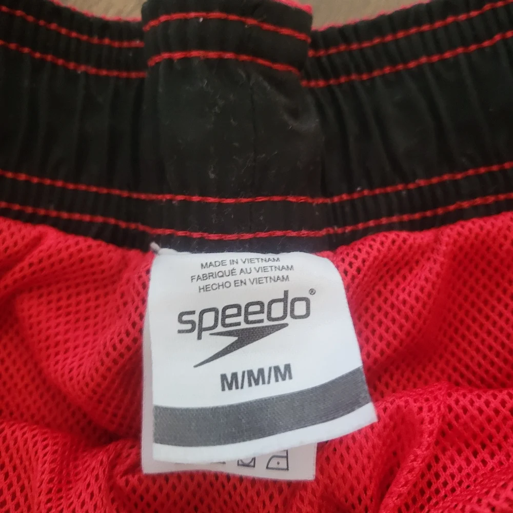 Speedo Men's Bold Red Swim Trunks, 9